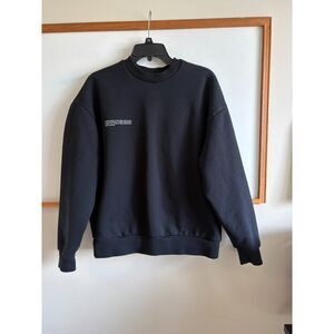 Pangaia 365 Organic Cotton Crewneck Sweatshirt — Black, Size M
